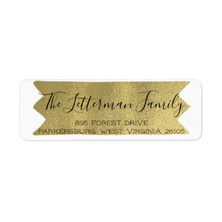 Faux Gold Tape Label