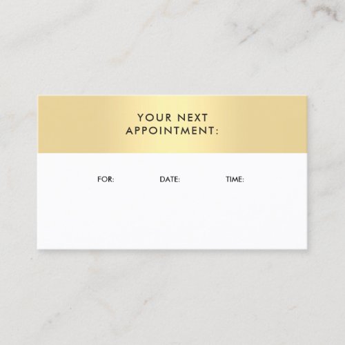 Faux Gold Template Appointment Reminder Elegant