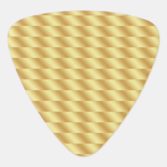 Faux Gold Template Elegant Glamorous Triangle Guitar Pick (Front)