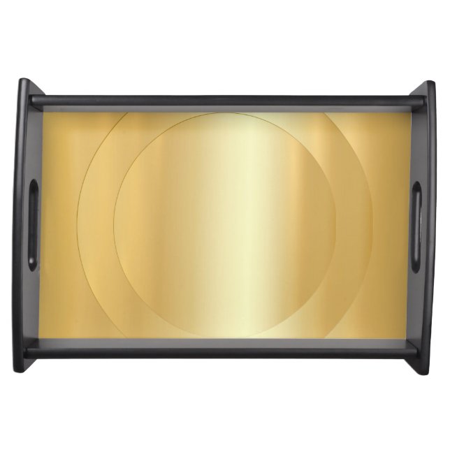 Faux Gold Template Elegant Modern Custom Serving Tray (Front)
