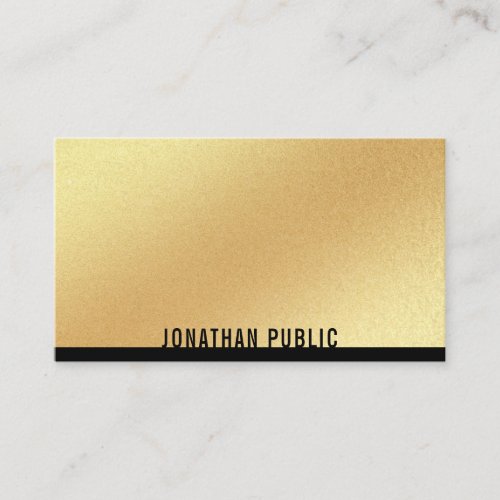 Faux Gold Template Professional Modern Elegant Business Card