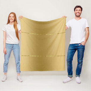 Faux gold texture shiny metallic accent fleece blanket