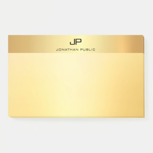 Faux Gold Trendy Elegant Template Modern Glamour Post_it Notes