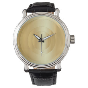 Faux Gold Trendy Glamorous Elegant Template Watch