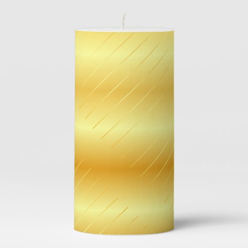 Faux Gold Trendy Template Custom Elegant Classic Pillar Candle