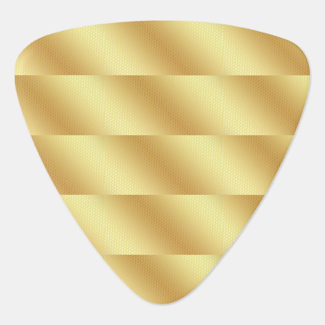 Faux Gold Trendy Template Elegant Glamorous Guitar Pick (Front)