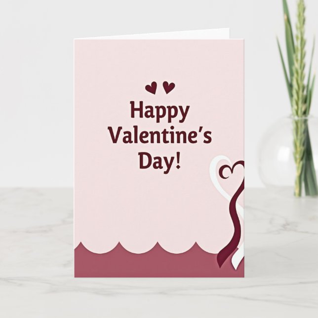 Faux Gold Valentines Day Card (Front)