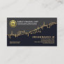 Faux Gold Wave Stock Exchange Graph Forex Trader Business Card