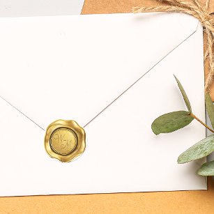 Envelope Seals 1 1/8 18pc Gold Foil