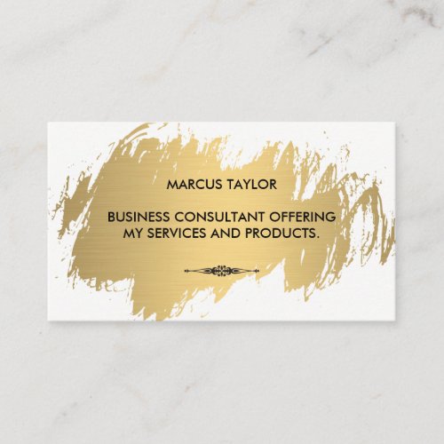 Faux Gold with Embellished Element Business Card