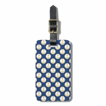 Faux Golden Anchors Away Luggage Tag Faux Golden Anchors Away Luggage Tag