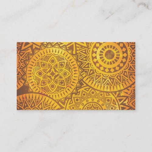 Faux Golden Suns pattern Business Cards