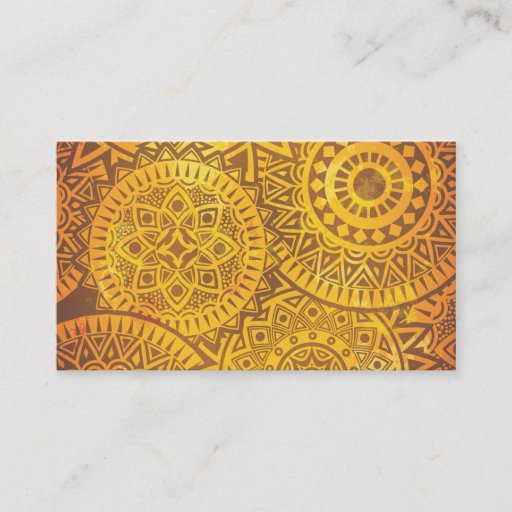 Customizable Faux Golden Suns pattern Business Cards