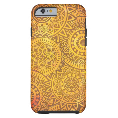 Faux Golden Suns pattern Tough iPhone 6 Case