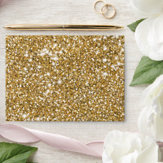 Faux Golden Yellow Glitter Texture Look Graphic Envelope