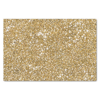 Faux Golden Yellow Glitter Texture Look Graphic Tissue Paper