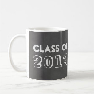 Faux gray chalkboard class year taped up photo coffee mug