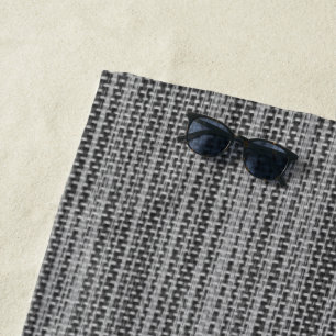 Faux Gray Cotton Fabric Beach Towel
