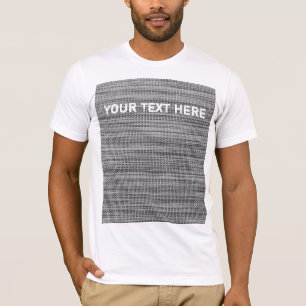 Faux Gray Fabric Art Design T-Shirt Custom Text