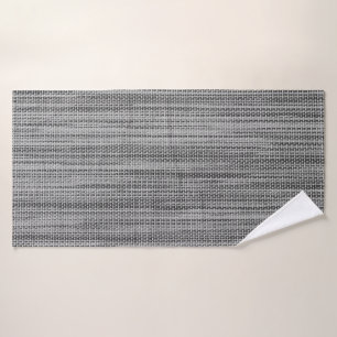 Faux Gray Fabric Bath Towel