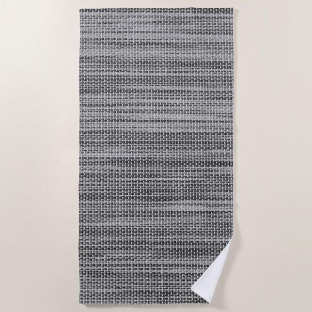 Faux Gray Fabric Beach Towel  - Modern (Front)