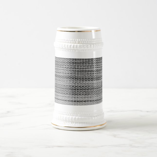 Faux Gray Fabric Beer Stein (Center)