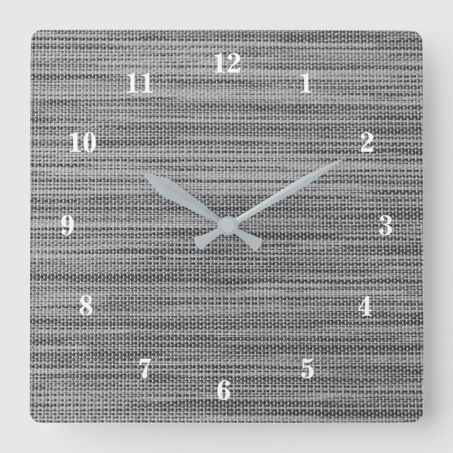 Faux Gray Fabric Clock (Front)