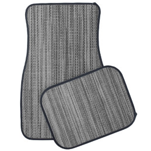 Faux Gray Fabric Cloth Car Floor Mat