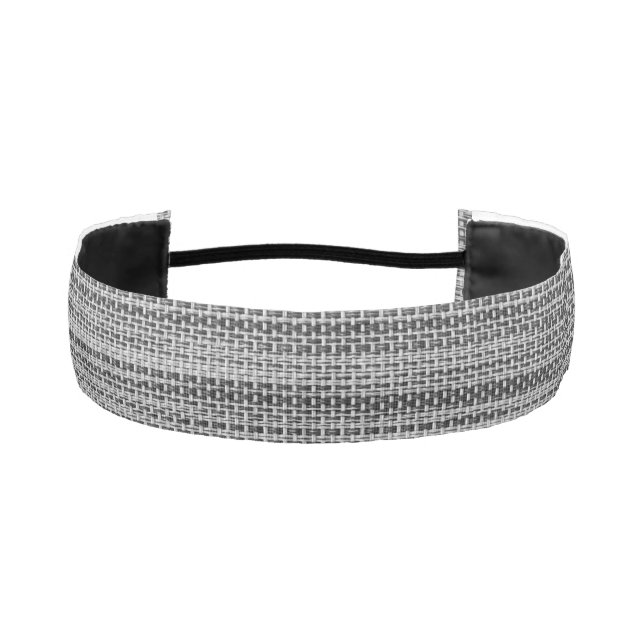 Faux Gray Fabric Cloth Modern Athletic Headband (Front)