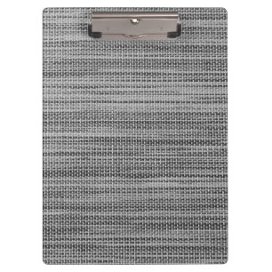 Faux Gray Fabric Cloth Modern Design Clipboard