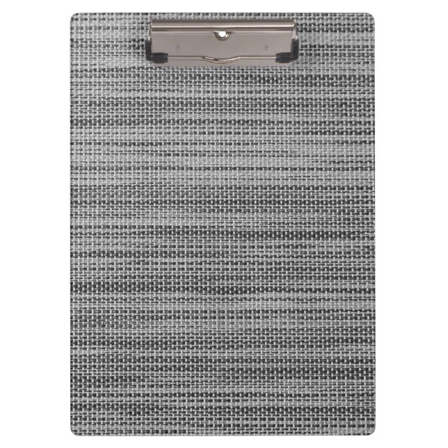 Faux Gray Fabric Cloth Modern Design Clipboard (Front)