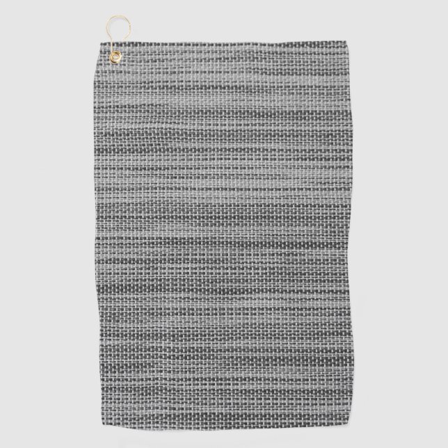Faux Gray Fabric Cloth Modern Design Golf Towel (Front)