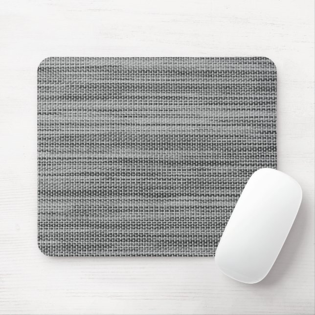 Faux Gray Fabric Cloth Modern Design Mouse Pad (With Mouse)