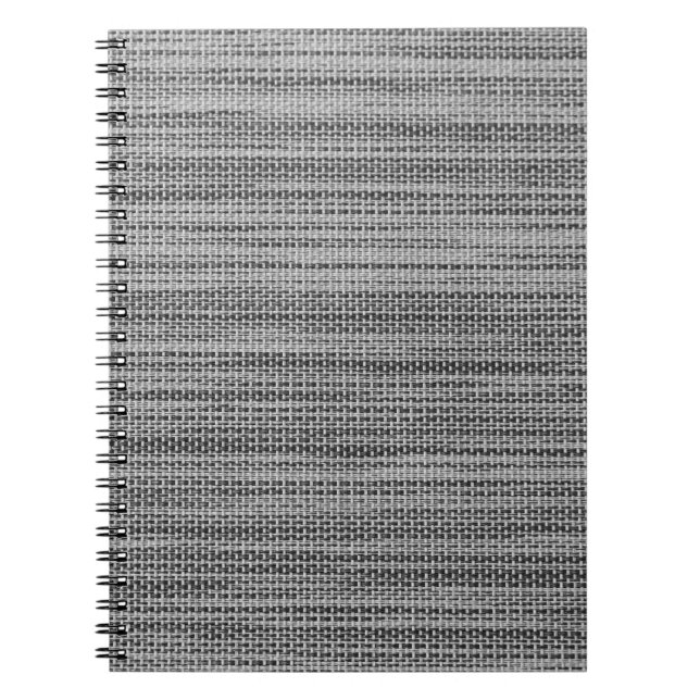 Faux Gray Fabric Cloth Modern Design Notebook (Front)