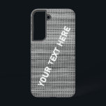 Faux Gray Fabric Custom Text Name Samsung Galaxy S22 Case<br><div class="desc">Gray Fabric Cloth - Add Your Text - Customizable</div>