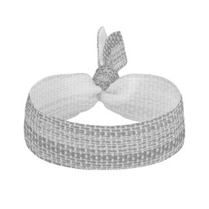 Faux Gray Fabric Elastic Hair Tie