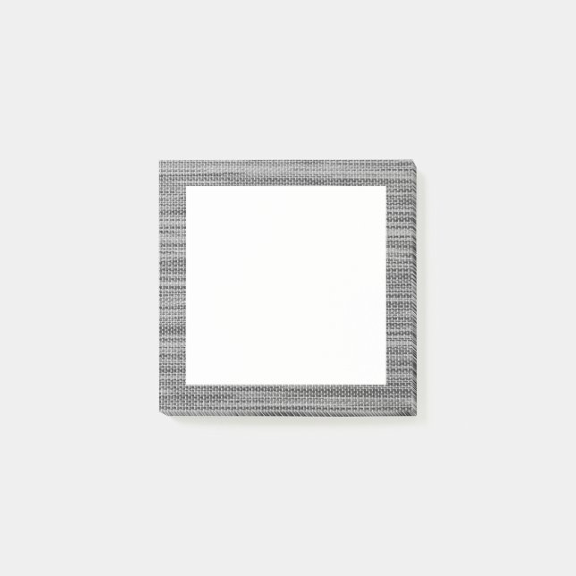 Faux Gray Fabric Frame Post-it® Notes (Front)