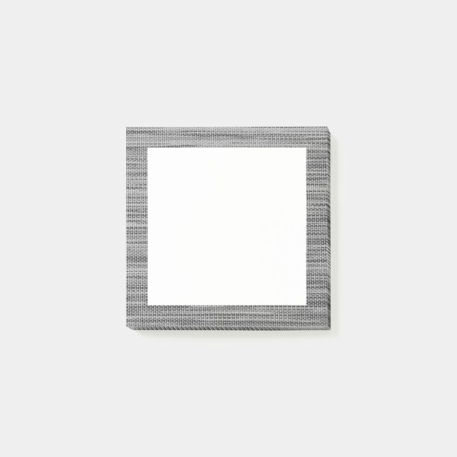 Faux Gray Fabric Framed  Post-it® Notes (Front)