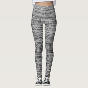 Faux Gray Fabric Leggings