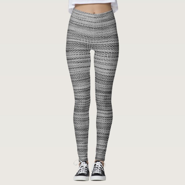 Faux Gray Fabric Leggings (Front)