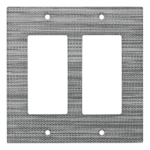 Faux Gray Fabric Light Switch Cover