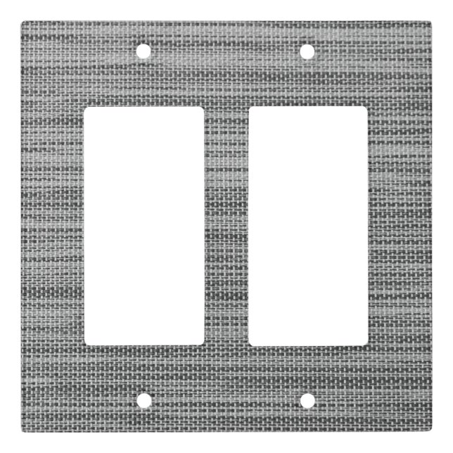 Faux Gray Fabric Light Switch Cover (Front)