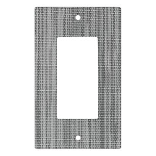 Faux Gray Fabric Light Switch Cover Modern Design