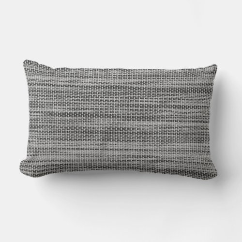 Faux Gray Fabric Lumbar Pillow Modern Design