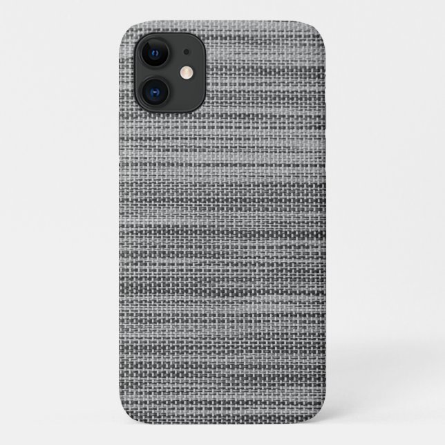 Faux Gray Fabric Modern Design iPhone Case (Back)