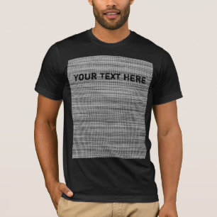 Faux Gray Fabric Patch T-Shirt with Custom Text
