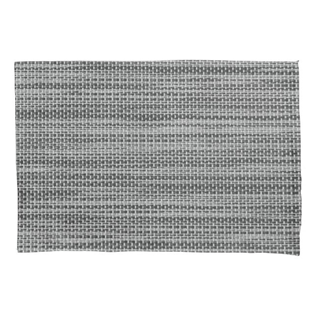 Faux Gray Fabric Pillow Case (Front)