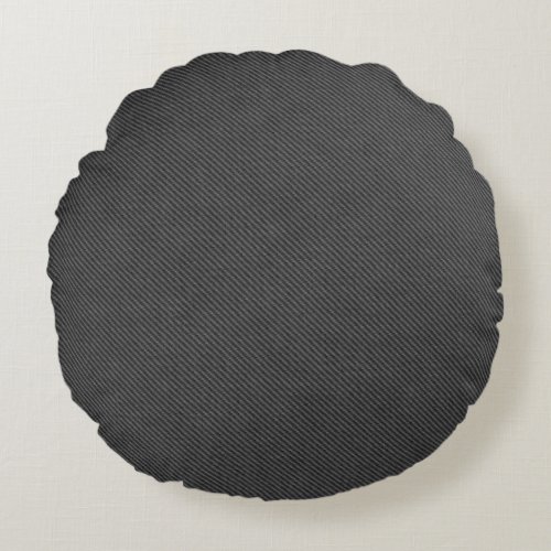 Faux Gray Jeans Round Pillow