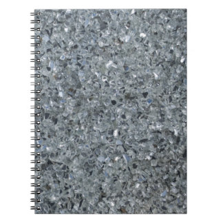 Faux Gray Sparkle Glass Notebook
