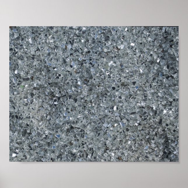 Faux Gray Sparkle Poster (Front)